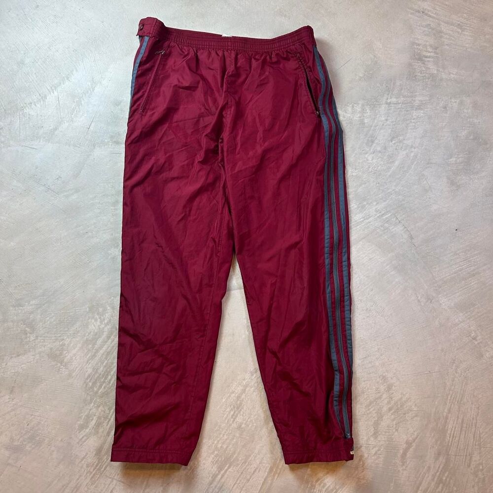 Adidas Men's Burgundy and Red Trousers